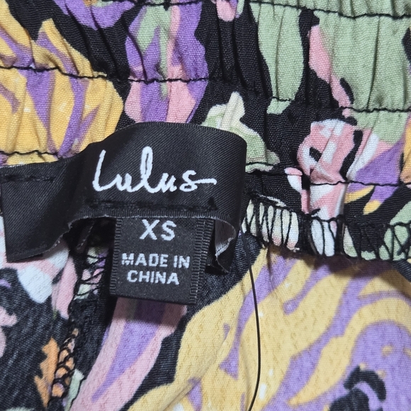 Lulus Womens Capture The Blooms Colorful Floral Wide Leg Slit Palazzo Pants XS - Picture 11 of 11